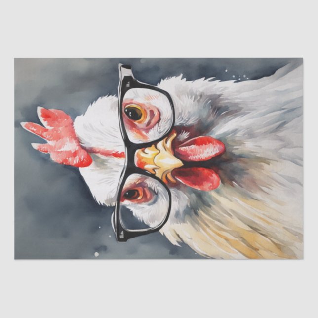 Cluck Couture: Fashionable Chicken in Decoupage Tissue Paper (Front)