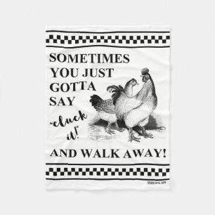 "CLUCK IT!" FLEECE BLANKET