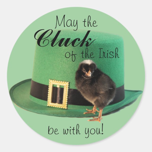 Cluck of the Irish Classic Round Sticker (Front)