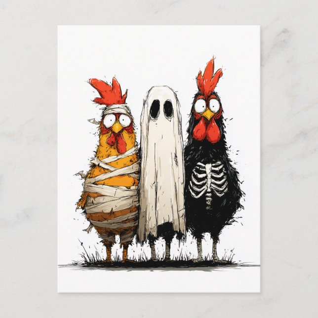 Cluckin’ Creepy Halloween Bash Postcard (Front)