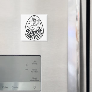 Cluckin' Fantastic Chicken-Themed Humorous Design Magnet