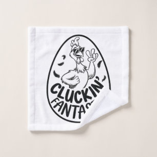 Cluckin' Fantastic Chicken-Themed Humorous Design  Wash Cloth