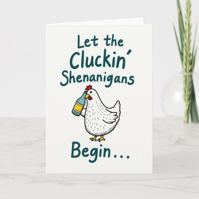 Cluckin Shenanigans Funny Chicken Card (Front)