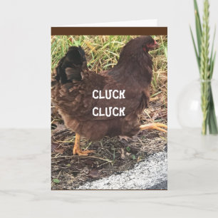 "CLUCKING CHICKEN SAY HAPPY BIRTHDAY" CARD