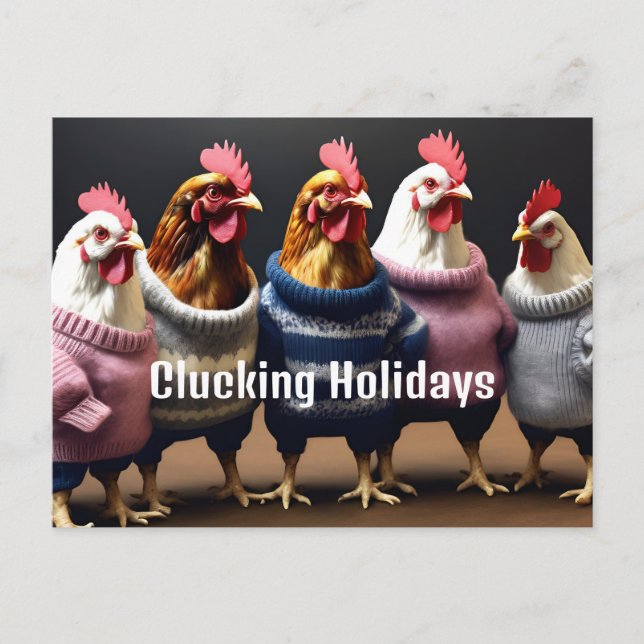 Clucking Holidays Postcard (Front)