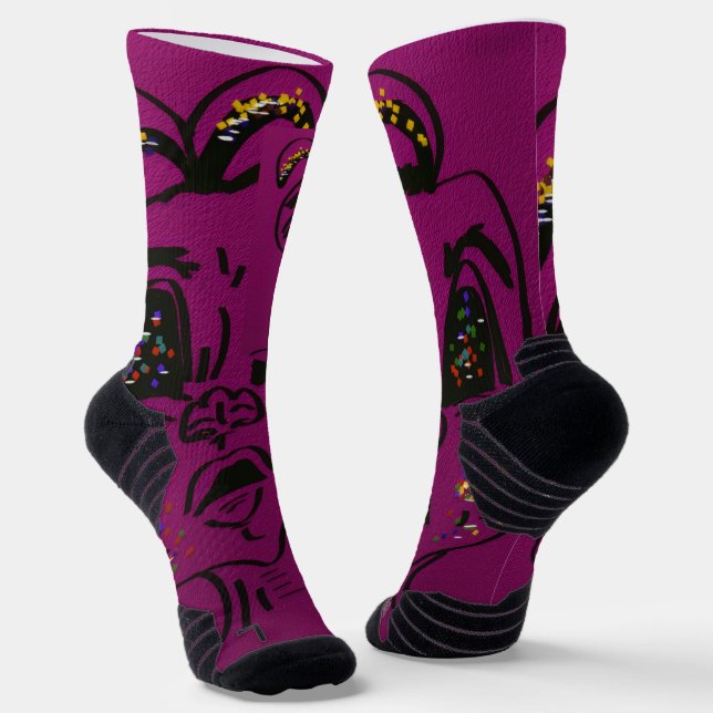 Clueless Bunny Crew Socks (Angled)