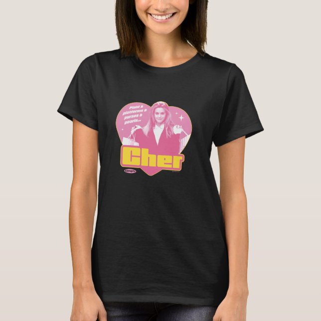 Clueless Iconic Cher Plaid Platforms Purses & Pear T-Shirt (Front)