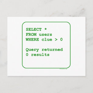 Clueless Users Postcard