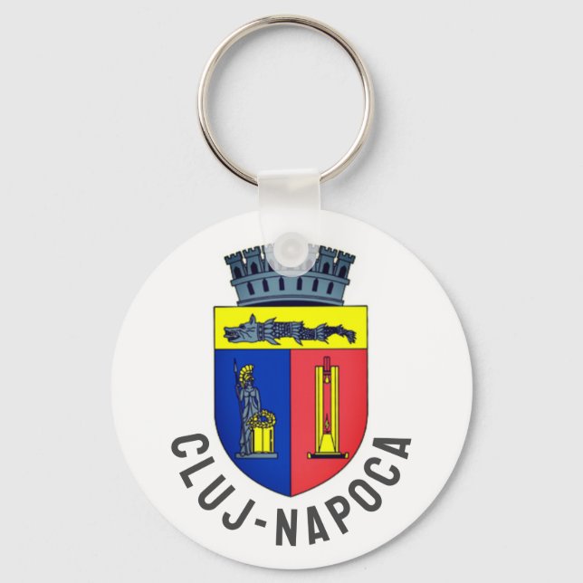 Cluj-Napoca coat of arms, Romania Key Ring (Front)