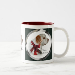 Clumber Spaniel Christmas Gifts Two-Tone Coffee Mug