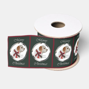 Clumber Spaniel Christmas Grosgrain Ribbon