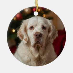 Clumber Spaniel Christmas Ornament