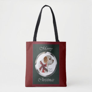 Clumber Spaniel Christmas Tote Bag