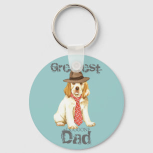 Clumber Spaniel Dad Key Ring