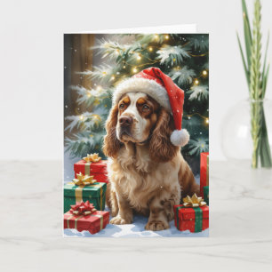 Clumber Spaniel Dog Christmas Greeting Card