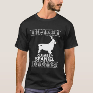 Clumber Spaniel Dog Lover Reindeer Ugly Christmas  T-Shirt