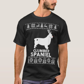 Clumber Spaniel Dog Lover Reindeer Ugly Christmas T-Shirt