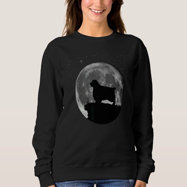 Clumber Spaniel Dog Moon Sweatshirt (Front)