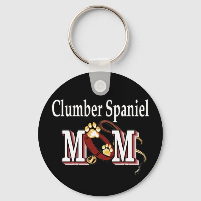 Clumber Spaniel Dog Mum Gifts Key Ring (Front)