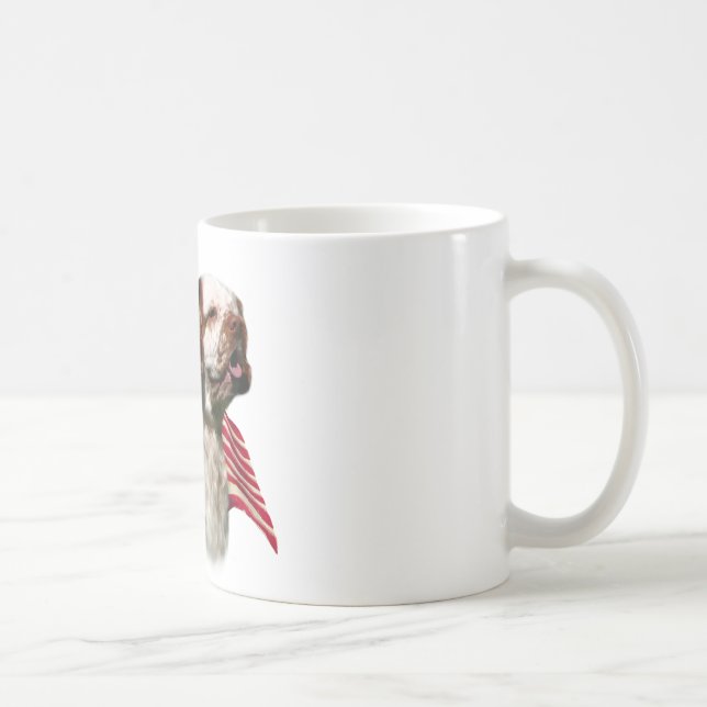 Clumber Spaniel Flag Coffee Mug (Right)