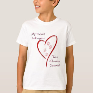 Clumber Spaniel Heart Belongs T-Shirt