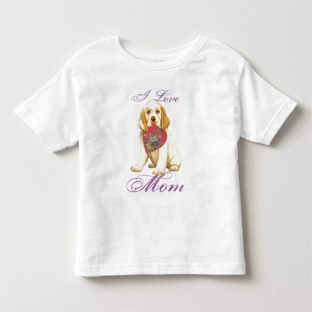 Clumber Spaniel Heart Mum Toddler T-Shirt (Front)