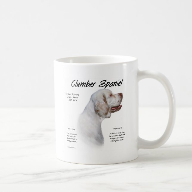 Clumber Spaniel History Design Coffee Mug (Right)