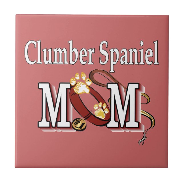 Clumber Spaniel Mum Gifts Tile (Front)