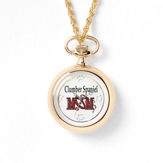 Clumber Spaniel Mum Gifts Watch (Front)