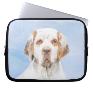 Clumber Spaniel Painting - Cute Original Dog Art Laptop Sleeve