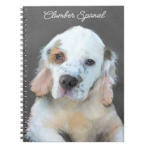 Clumber Spaniel Painting - Cute Original Dog Art Notebook