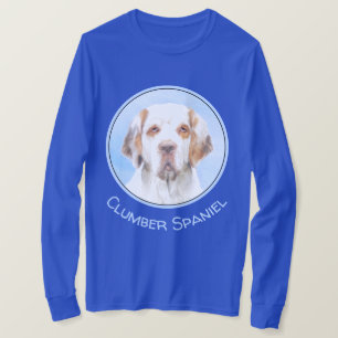 Clumber Spaniel Painting - Cute Original Dog Art T-Shirt