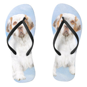 Clumber Spaniel Painting - Cute Original Dog Art Thongs