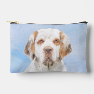 Clumber Spaniel Painting Cute Original Pet Dog Art Accessory Pouch