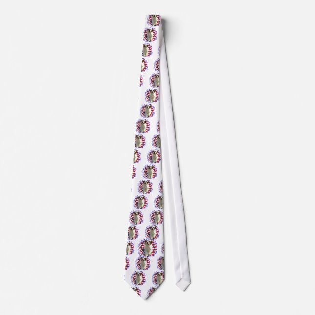 Clumber Spaniel Patriot Tie (Front)