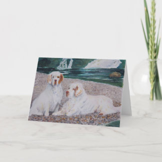 Clumber Spaniel - Pebble Beach Greeting Card