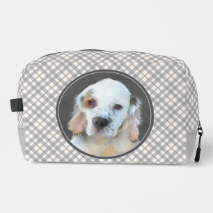 Clumber Spaniel Puppy Painting Original Dog Art Dopp Kit