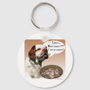 Clumber Spaniel Turkey Key Ring