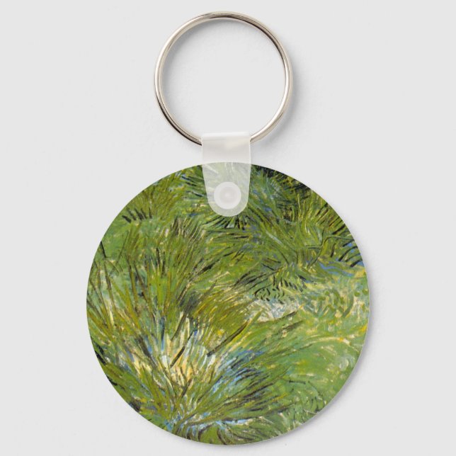 Clumps of Grass by Vincent van Gogh Key Ring (Front)