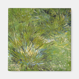 Clumps of Grass by Vincent van Gogh Magnet