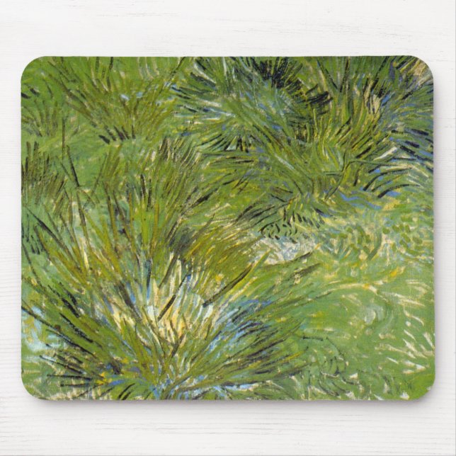 Clumps of Grass by Vincent van Gogh Mouse Pad (Front)