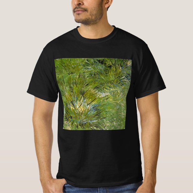 Clumps of Grass by Vincent van Gogh T-Shirt (Front)