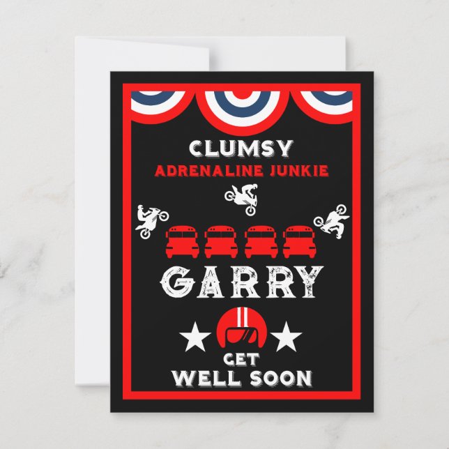 Clumsy Accident Get Well Card (Front)