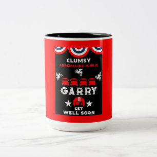 Clumsy Accident Get Well Two-Tone Coffee Mug