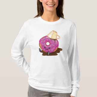 Clumsy Doughnut Spilled Coffee Humour Shirt