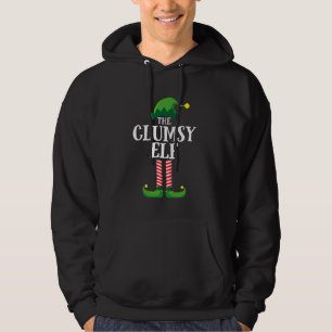 Clumsy Elf Matching Family Group Christmas Party Hoodie