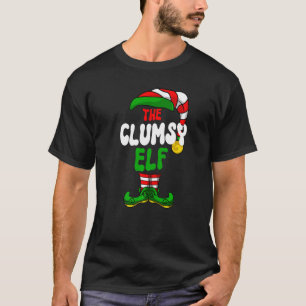 Clumsy Elf Pajama Matching Group Christmas Holiday T-Shirt