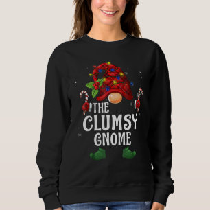 Clumsy Gnome Buffalo Plaid Matching Family Christm Sweatshirt
