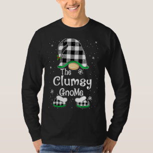 Clumsy Gnome Buffalo Plaid Matching Family Christm T-Shirt