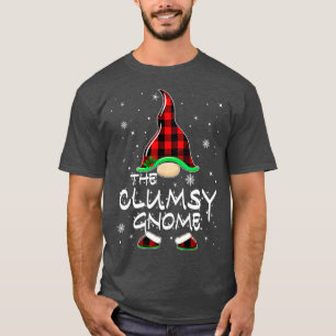 Clumsy Gnome Buffalo Plaid Matching Family Christm T-Shirt